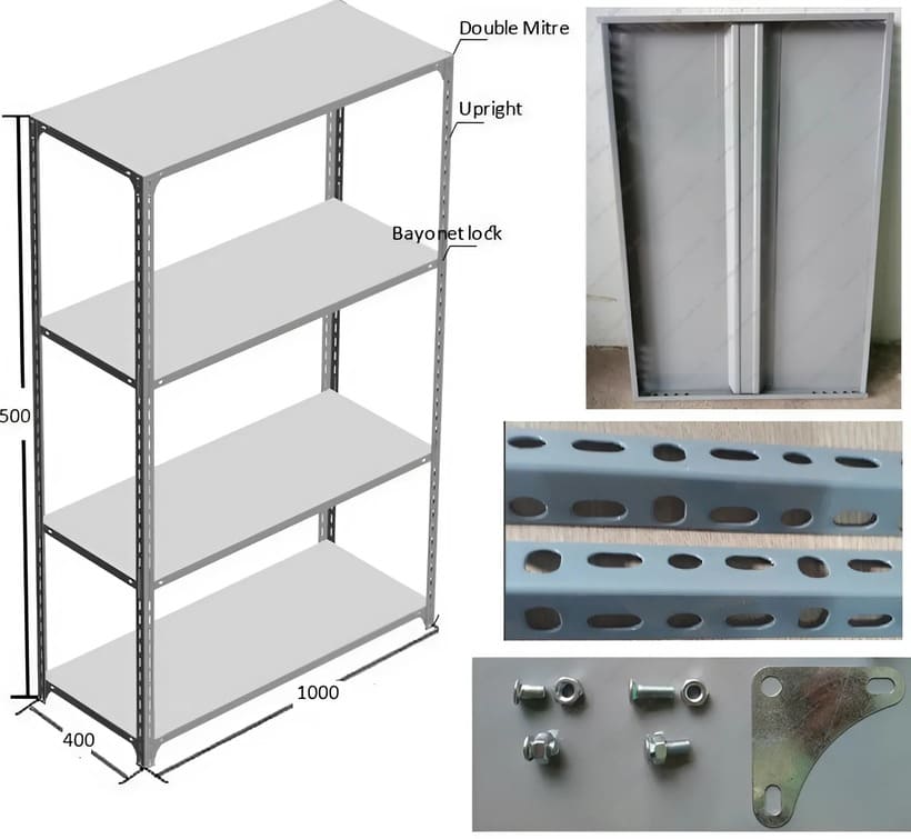 cách lắp kệ sắt v lỗ cấu tạo